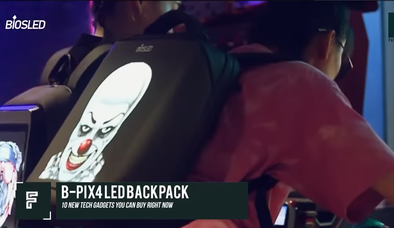 B-PIX4 LED backpack with dynamic display.