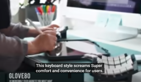 Must-Have Gadgets Compact ergonomic keyboard.