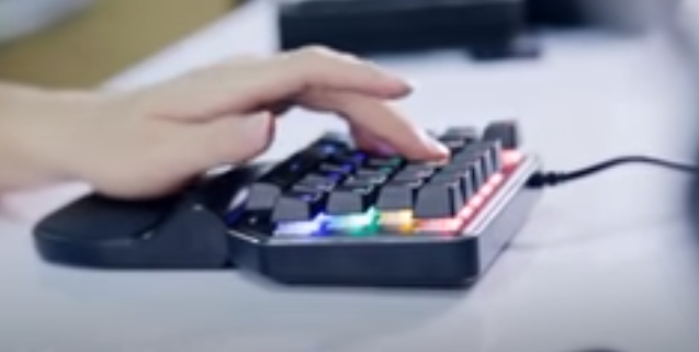 Mechanical keyboard with RGB backlighting.