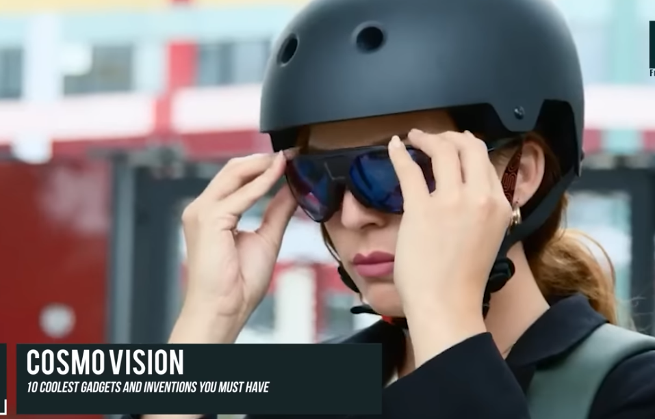 AR glasses displaying real-time information.